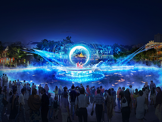 水秀小舞台国风照明设计