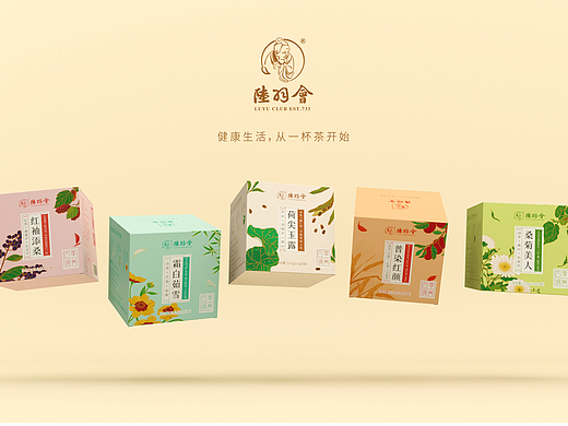 陆羽会-四季调养茶中式茶饮包装设计