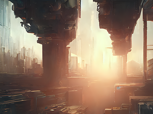 #AI创作实验室#学校、星舰、飞船、脑机、三体,科幻