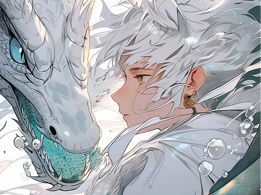 水龙灵动,波涛中翩翩起舞