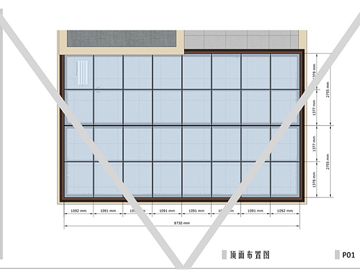人字顶阳光房平面布置图S2043