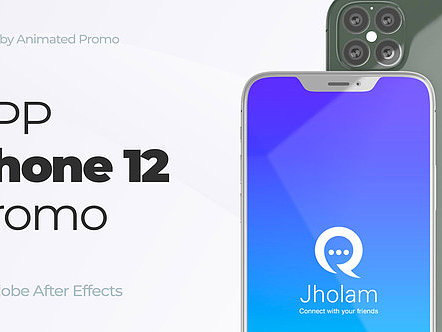 AE模板|高级3D场景Phone12手机应用程序促销样机产品