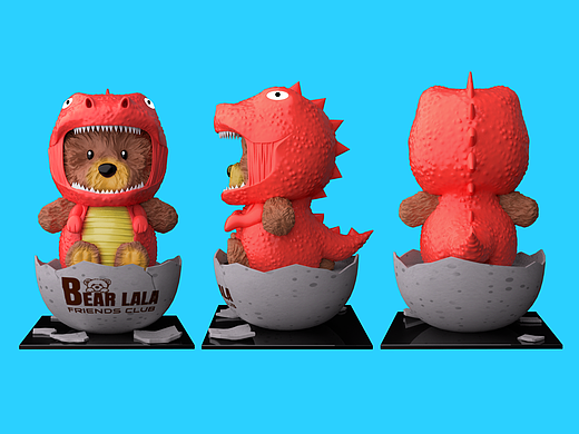 卡通熊仔的3D打印文件设计