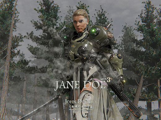 Blenderl练习-Jane Doe Vol.3-骨骼·解剖·表情·资产