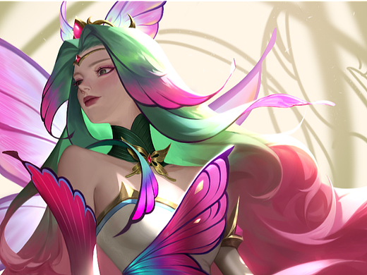 英雄联盟萨洛芬妮花仙子同人插画