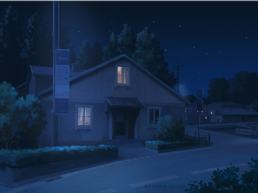 宁静的小镇夜晚——教程