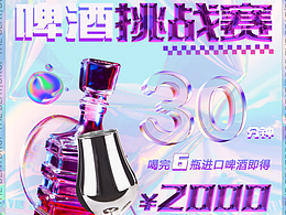 自制酸性风酒吧海报