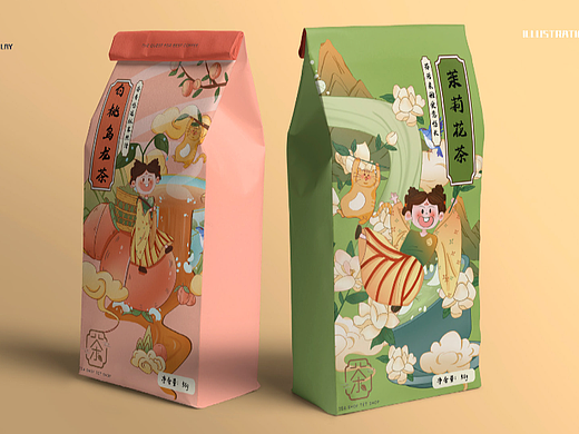 插画包装设计-茶叶包装