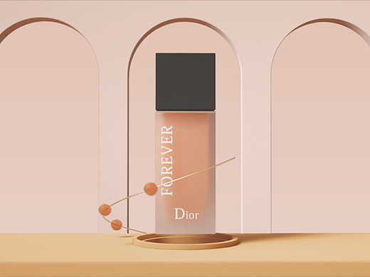 xujiang练习作品集-Dior广告 C4D