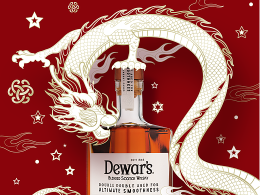 百加得威士忌Dewar‘s龙年动画｜龙逐帧动画