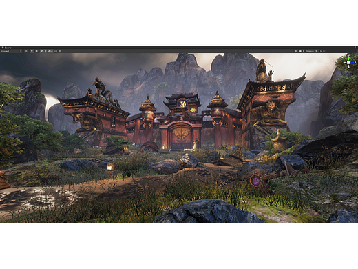 古建筑Unity实时游戏场景hdrp管线偏写实、非静帧