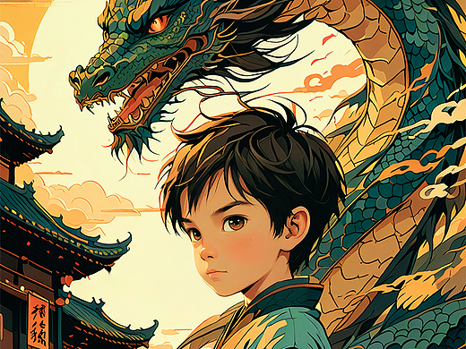 【AIGC】龙的传人