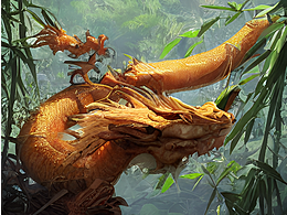 ai插畫，竹龍