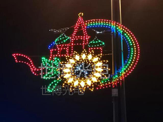 LED路灯杆装饰造型灯春节灯笼防水亮化户外中国结挂件