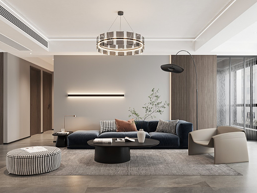 现代极简客餐厅（个人主页-ZNjA0NTE3OTY=） - 家装设计 - 站酷设计师崔晓月原创素材 - 站酷ZCOOL