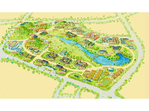 贵州医科大学新校区手绘地图