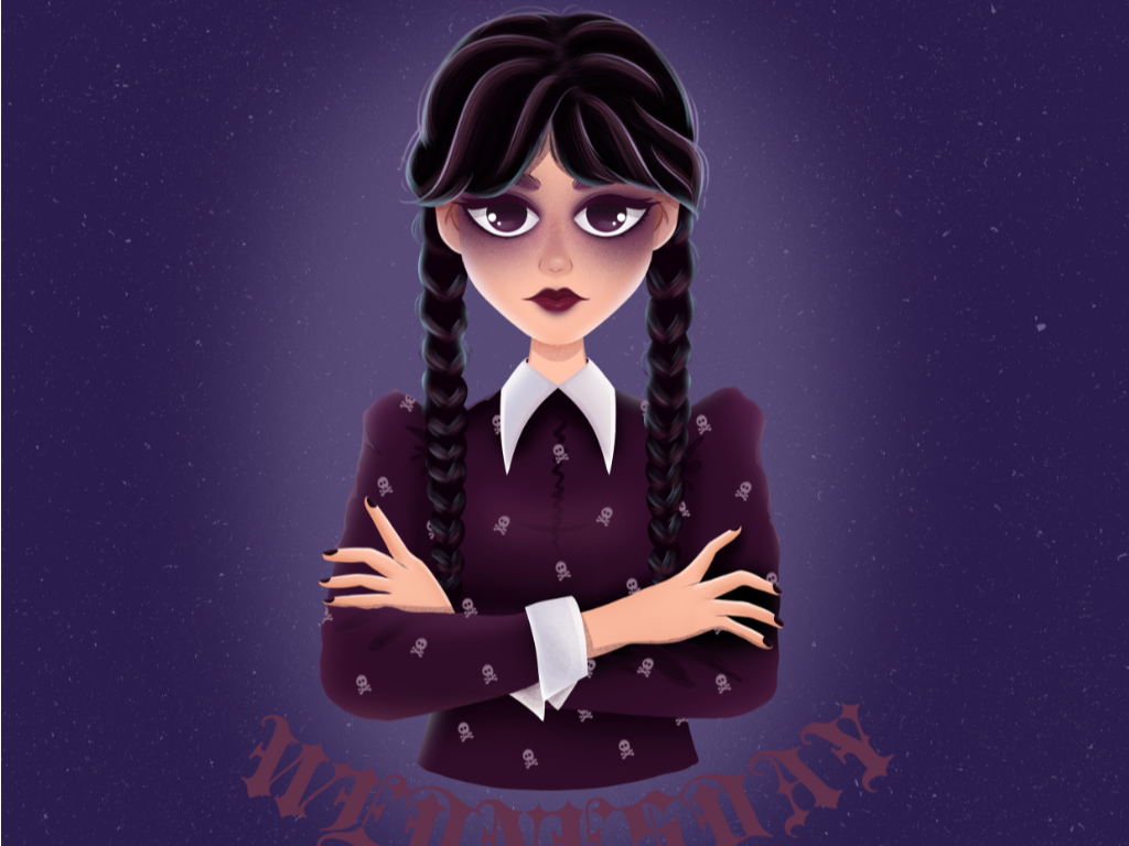 星期三亚当斯一家衍生剧wednesday欧美风半身哥特_戴小千-站酷ZCOOL