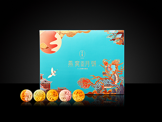 瑞兽拜月｜燕窝月饼中秋礼盒设计