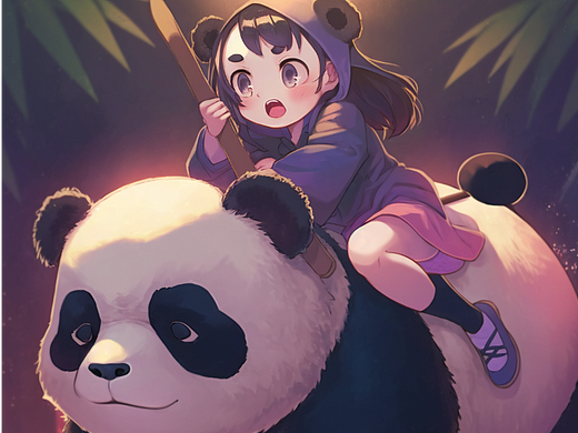 AI绘画 | 熊猫骑士