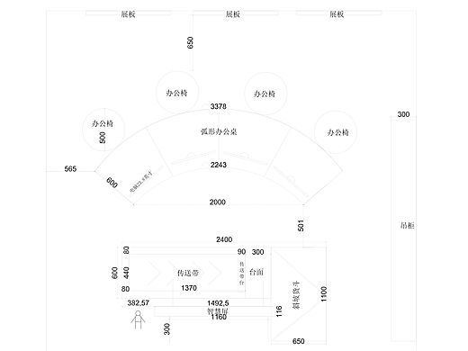 室内展厅布局设计图纸