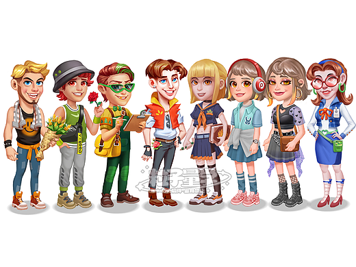 欧美风NPC 角色绘制 & 走路动画