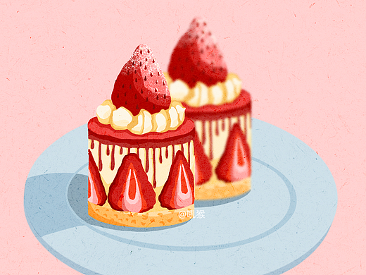 草莓蛋糕重度患者（个人主页-ZNjE3NjA3NzY=） - 创作习作 - 站酷设计师吼猴h原创素材 - 站酷ZCOOL