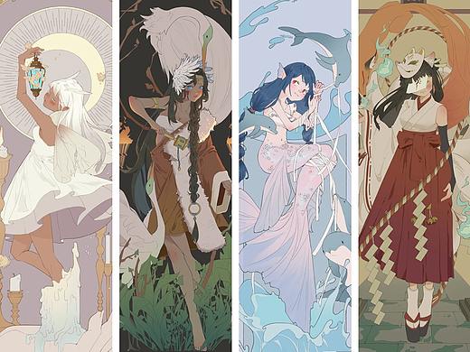 卡牌创作练习（个人主页-ZNjYyMDUwOTY=） - 艺术插画 - 站酷设计师我叫umi原创素材 - 站酷ZCOOL