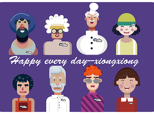 扁平风人物头像