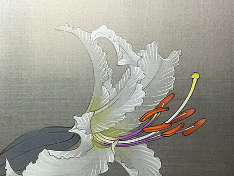 紫蕊白花
