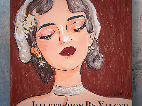 时尚插画和油画棒的碰撞3