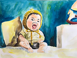 夏日習(xí)作—水彩手繪萌寶