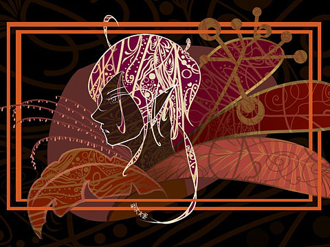 贴花风格男孩子一张