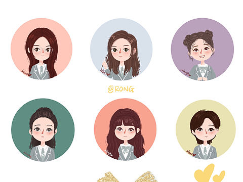 青你2 THE NINE手绘头像练习