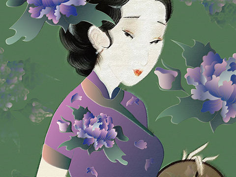 民國仕女圖（個人主頁-ZNjAxMjUzNjA=） - 繪畫 - 站酷設計師Z709234953原創(chuàng)素材 - 站酷ZCOOL