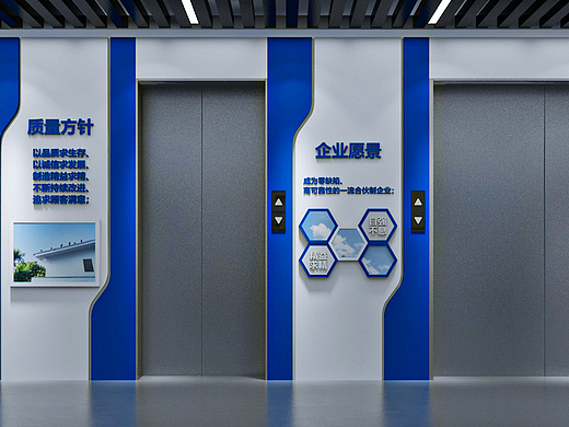 电梯厅3D效果图