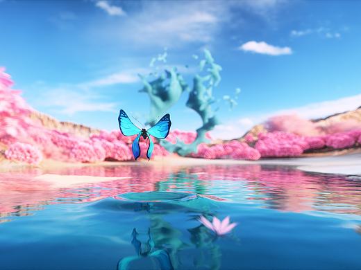 蝴蝶點(diǎn)水（個人主頁-ZNDc4NTM1NjQ=） - 動畫/影視 - 站酷設(shè)計(jì)師小小阿杜原創(chuàng)素材 - 站酷ZCOOL