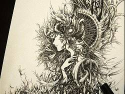 织魂——钢笔手绘《人间》《浮灯》··VIKI的随心幻想··