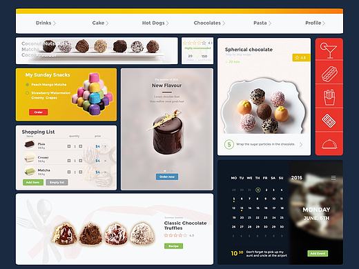关于美食的UI kit