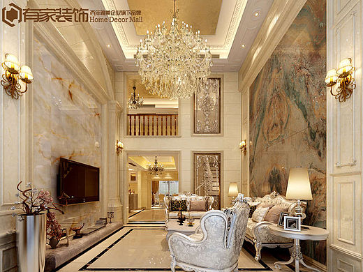 厦门中铁元湾户型图230平别墅装修案例效果图