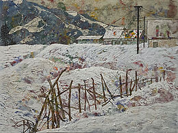 《白玉吟》岩彩画