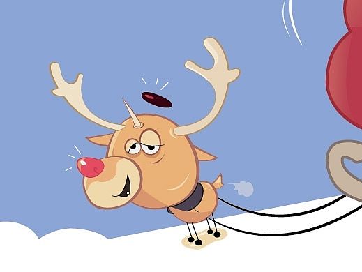 圣诞节- 驯鹿(无聊的时间使劲画)