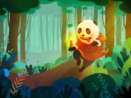 黄老五春季主题插画