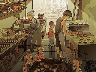 一口一口，形象品牌插画（个人主页-ZNTA3NTcwMA==） - 商业插画 - 站酷设计师Pstudio平原创素材 - 站酷ZCOOL