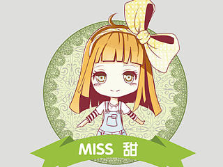 miss甜 甜品店的手绘小logo