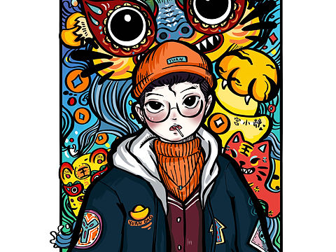 虎虎生威x元宝（个人主页-ZNTc0Njg2OTI=） - 艺术插画 - 站酷设计师宋源潮原创素材 - 站酷ZCOOL