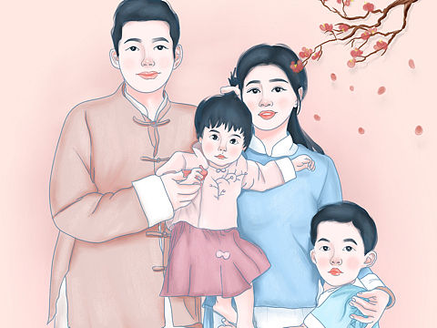简单清爽风温馨四口之家