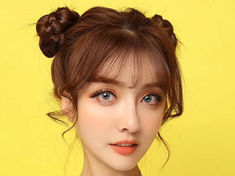 模特言言  美瞳拍摄  模特拍摄