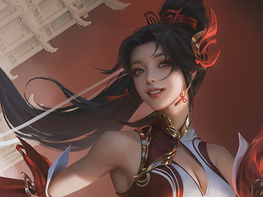 三国杀【一将成名-国潮典韵】剪纸-张嫙