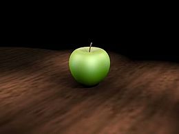 3dmax绘制的苹果
