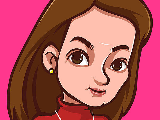 卡通漫画相（美女）